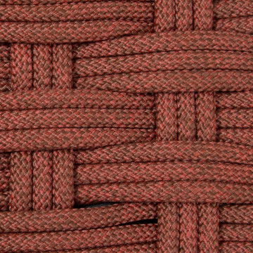 Pouf extérieur maille tressée Obbae acajou Hespéride - Le Dépôt Bailleul