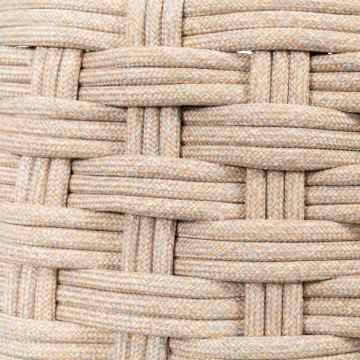 Pouf extérieur maille tressée Obbae lin Hespéride - Le Dépôt Bailleul