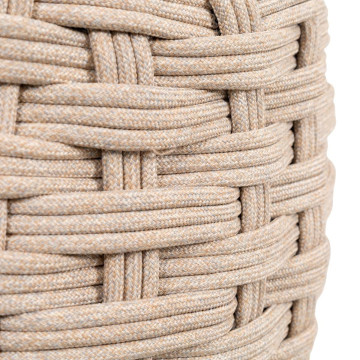 Pouf extérieur maille tressée Obbae lin Hespéride - Le Dépôt Bailleul