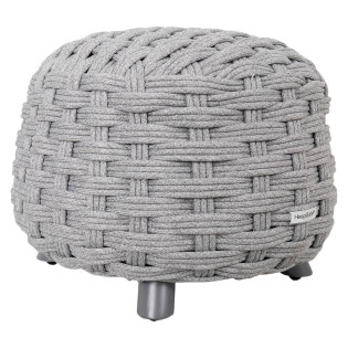 Pouf extérieur maille tressée Obbae graphite Hespéride - Le Dépôt Bailleul