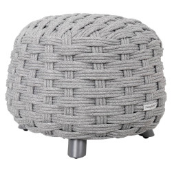 Pouf extérieur maille tressée Obbae graphite Hespéride - Le Dépôt Bailleul