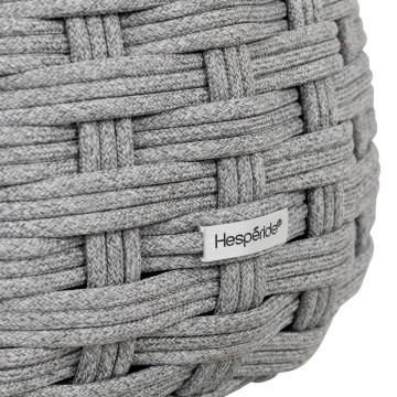Pouf extérieur maille tressée Obbae graphite Hespéride - Le Dépôt Bailleul