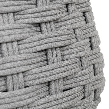 Pouf extérieur maille tressée Obbae graphite Hespéride - Le Dépôt Bailleul