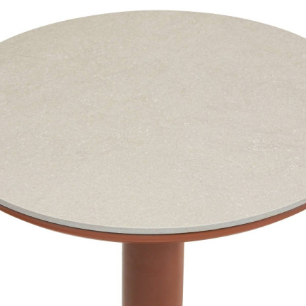 Table d'appoint D40 pierre frittée Soletia acajou Hespéride - Le Dépôt Bailleul