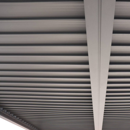 Pergola bioclimatique 3 x 3 m Evonis aluminium et acier Hespéride - Le Dépôt Bailleul