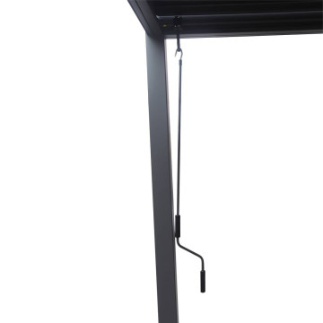 Pergola bioclimatique 3 x 3 m Evonis aluminium et acier Hespéride - Le Dépôt Bailleul