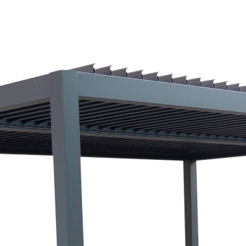 Pergola bioclimatique 3 x 3 m Evonis aluminium et acier Hespéride - Le Dépôt Bailleul
