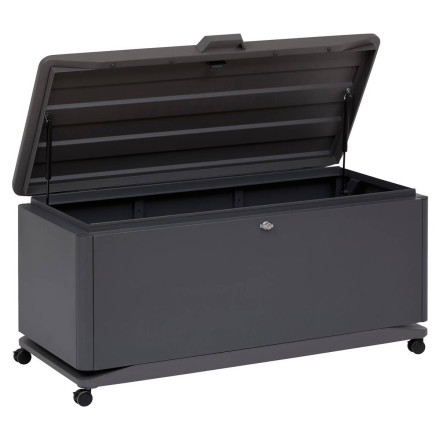 Coffre de rangement extérieur Alumia 450l graphite Hespéride - Le Dépôt Bailleul