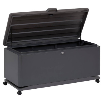 Coffre de rangement extérieur Alumia 450l graphite Hespéride - Le Dépôt Bailleul
