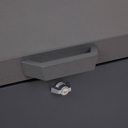 Coffre de rangement extérieur Alumia 450l graphite Hespéride - Le Dépôt Bailleul