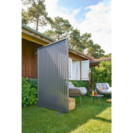 Brise vue 120 cm Zupta aluminium graphite Hespéride - Le Dépôt Bailleul