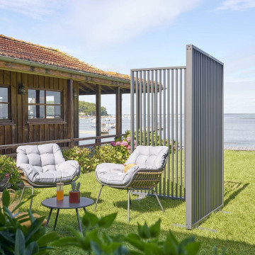 Brise vue 120 cm Zupta aluminium graphite Hespéride - Le Dépôt Bailleul