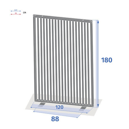 Brise vue 120 cm Zupta aluminium graphite Hespéride - Le Dépôt Bailleul