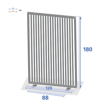 Brise vue 120 cm Zupta aluminium graphite Hespéride - Le Dépôt Bailleul