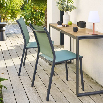 Chaise extérieure Essentia olive/graphite Hespéride - Le Dépôt Bailleul