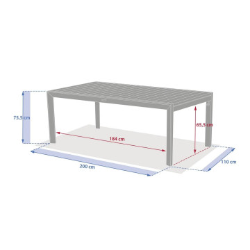 Table extensible 12p Evasion effet bois honney / graphite Hespéride - Le Dépôt Bailleul