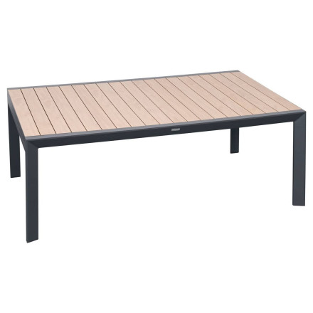 Table extensible 12p Evasion effet bois honney / graphite Hespéride - Le Dépôt Bailleul