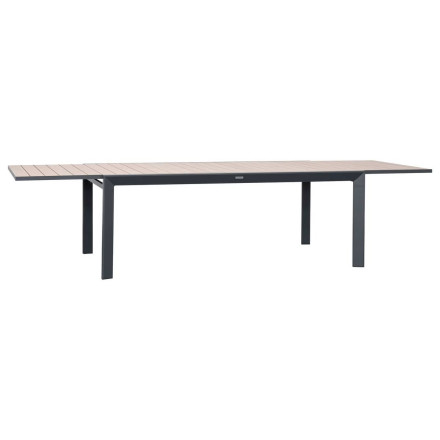 Table extensible 12p Evasion effet bois honney / graphite Hespéride - Le Dépôt Bailleul