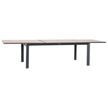 Table extensible 12p Evasion effet bois honney / graphite Hespéride - Le Dépôt Bailleul