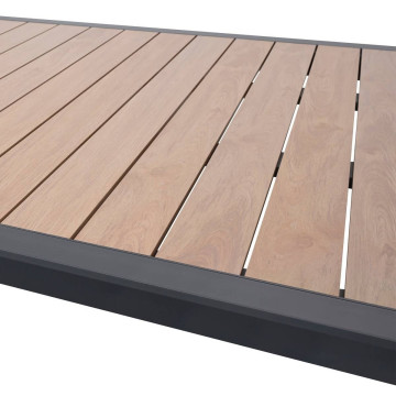 Table extensible 12p Evasion effet bois honney / graphite Hespéride - Le Dépôt Bailleul