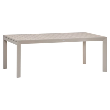 Table extensible 12p Evasion effet bois lin / argile Hespéride - Le Dépôt Bailleul