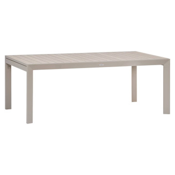 Table extensible 12p Evasion effet bois lin / argile Hespéride - Le Dépôt Bailleul