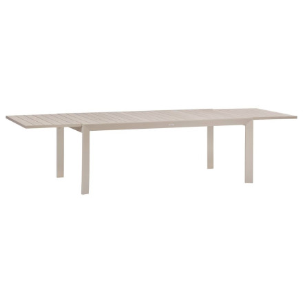 Table extensible 12p Evasion effet bois lin / argile Hespéride - Le Dépôt Bailleul