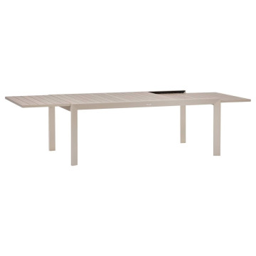 Table extensible 12p Evasion effet bois lin / argile Hespéride - Le Dépôt Bailleul