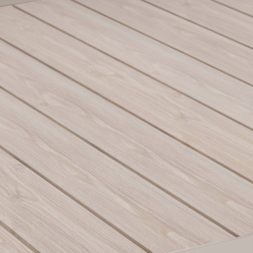 Table extensible 12p Evasion effet bois lin / argile Hespéride - Le Dépôt Bailleul