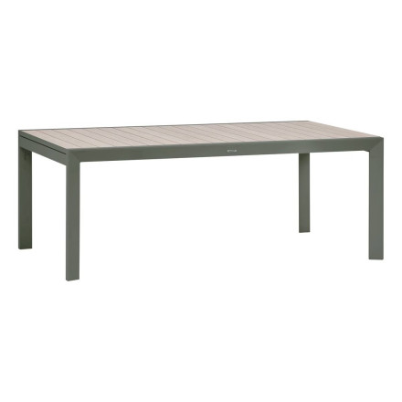Table extensible 12p Evasion effet bois lin / laurier Hespéride - Le Dépôt Bailleul