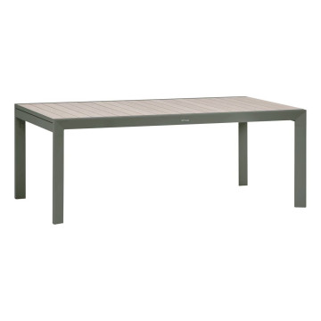 Table extensible 12p Evasion effet bois lin / laurier Hespéride - Le Dépôt Bailleul