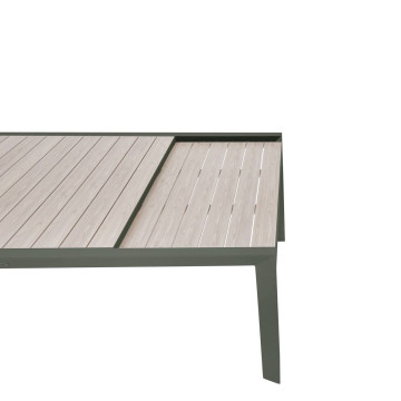 Table extensible 12p Evasion effet bois lin / laurier Hespéride - Le Dépôt Bailleul