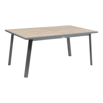 Table extensible 10p Pavane effet bois truffe / graphite Hespéride - Le Dépôt Bailleul
