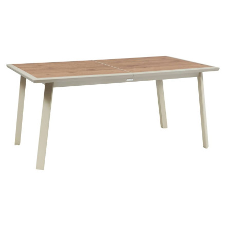 Table extensible 10p Pavane effet bois malt / argile Hespéride - Le Dépôt Bailleul