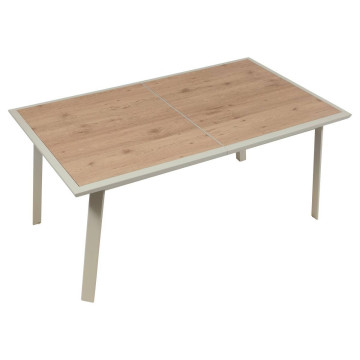 Table extensible 10p Pavane effet bois malt / argile Hespéride - Le Dépôt Bailleul