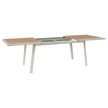 Table extensible 10p Pavane effet bois malt / argile Hespéride - Le Dépôt Bailleul