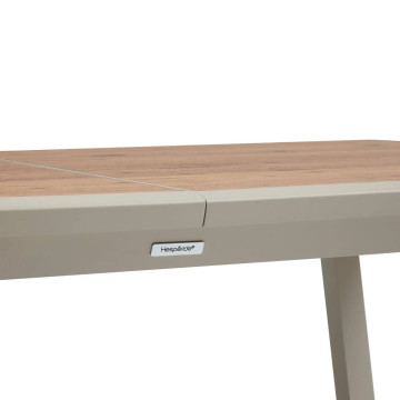 Table extensible 10p Pavane effet bois malt / argile Hespéride - Le Dépôt Bailleul