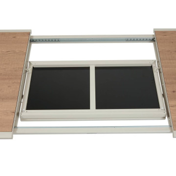 Table extensible 10p Pavane effet bois malt / argile Hespéride - Le Dépôt Bailleul