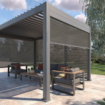 Store 3m pour pergola Evora graphite Hespéride - Le Dépôt Bailleul