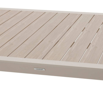 Table fixe 12p Evasion effet bois lin / argile Hespéride - Le Dépôt Bailleul