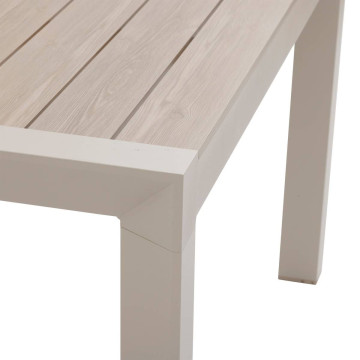 Table fixe 12p Evasion effet bois lin / argile Hespéride - Le Dépôt Bailleul