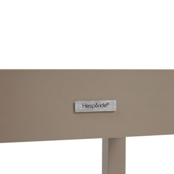 Table extérieure extensible 8 places Piazza verre imprimé truffe café Hespéride - Le Dépôt Bailleul