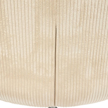 Fauteuil bas pivotant Harper côtelé beige Atmosphera  - Le Dépôt Bailleul