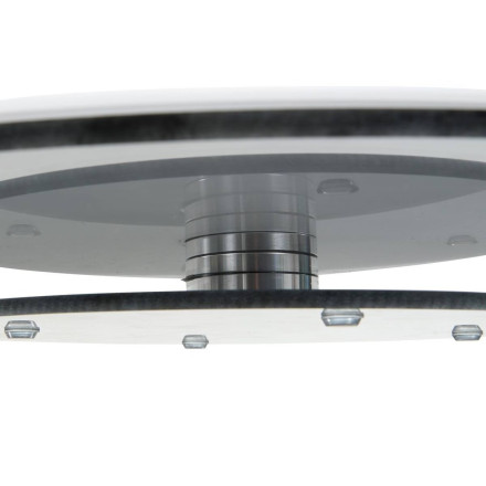 Plateau D45 tournant rond en verre trempé fumé Hespéride - Le Dépôt Bailleul