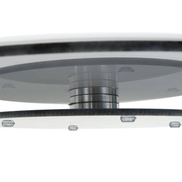 Plateau D45 tournant rond en verre trempé fumé Hespéride - Le Dépôt Bailleul