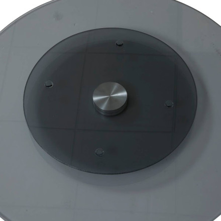 Plateau D45 tournant rond en verre trempé fumé Hespéride - Le Dépôt Bailleul