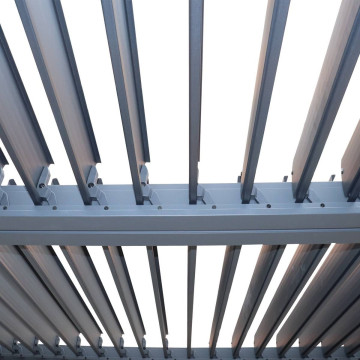 Pergola bioclimatique Evonis 4 x 3 m aluminium et acier graphite Hespéride - Le Dépôt Bailleul