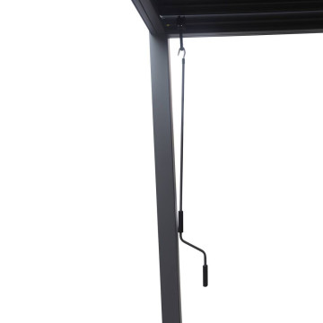 Pergola bioclimatique Evonis 4 x 3 m aluminium et acier graphite Hespéride - Le Dépôt Bailleul