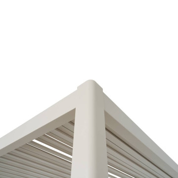 Pergola bioclimatique Evora électrique 6 x 3 m aluminium argile Hespéride - Le Dépôt Bailleul