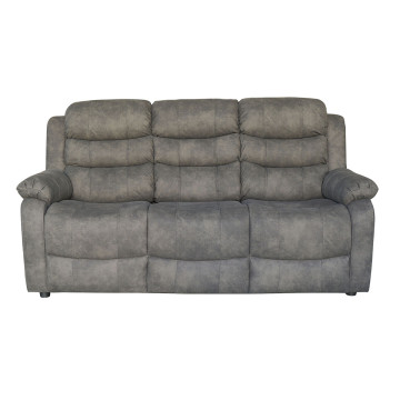 Canapé 3 places Jules simili gris Takasit - Le Dépôt Bailleul